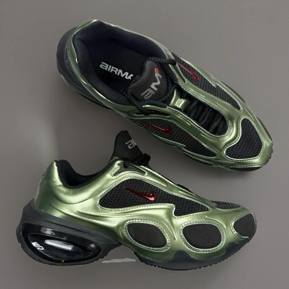 Women's Size 6.5 Nike Air Max Muse Sneakers Black/ Green FV1920-004 Custom